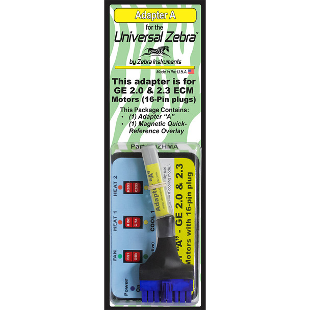 Zebra UZHMA Universal Zebra Adapter A - GE, Regal-Beloit, and GENTEQ Series 2.0 and 2.3 ECM Motors