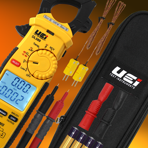 UEi DL589 True RMS Clamp Meter with DC Amps, Inrush and Magnet