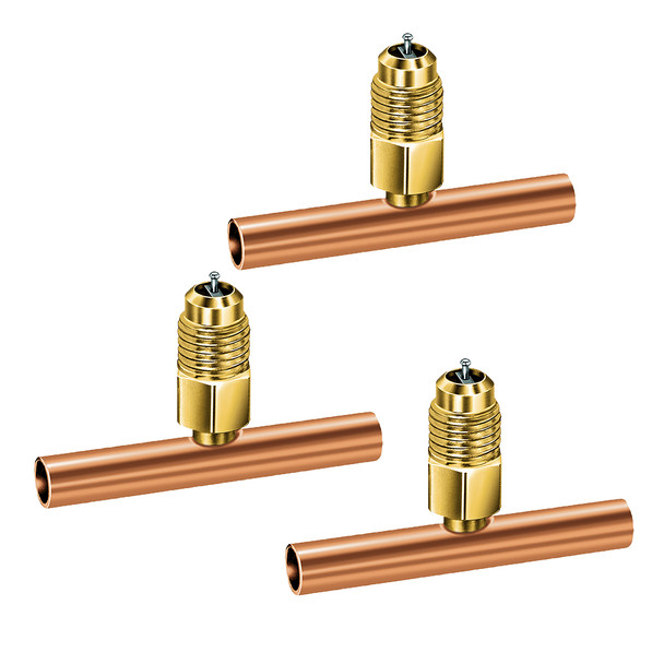 JB A31136 3/8' OD Copper Tee Access, 3PK