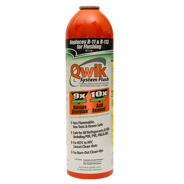 QwikProducts QT1100 Qwik System Flush for Refrigeration Line Sets - 2lb Aerosol Can