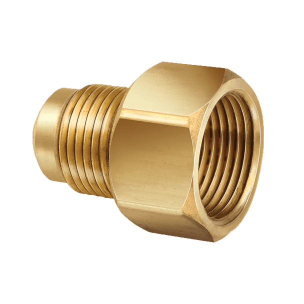 JB UR3-86 1/2" Female Flare x 3/8" Male Flare Adapter With Copper Gasket