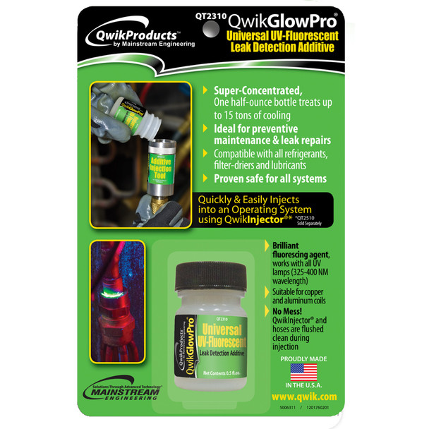 QwikProducts QT2310 QwikGlowPro UV Leak Detection Dye - .5oz Bottle