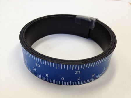 Flexible Magnetic Tape Rule 24" Length 3/4" width Blue