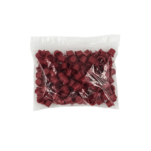 MOCAP 1/2" Center Pull Tapered Plastic Plugs (Pack of 100 Red)