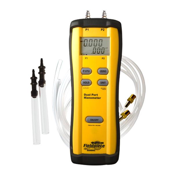 Fieldpiece SDMN5 Dual-Port Manometer with accessories