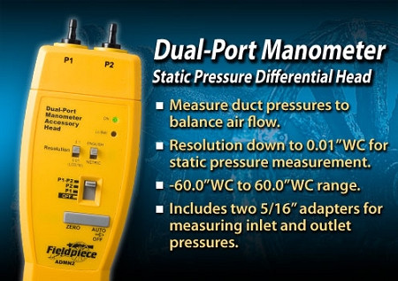 DISCONTINUED Dual-Port Manometer Accessory - ADMN2