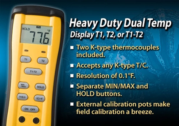 Fieldpiece differential temperatture thermometer. 