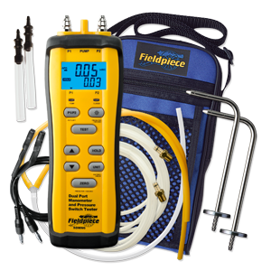 Fieldpiece SDMN6 Dual-Port Manometer Kit includes