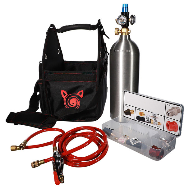 DiversiTech MBK-6 Mini Drain Kat includes tank, hoses, and accessories with case and strap