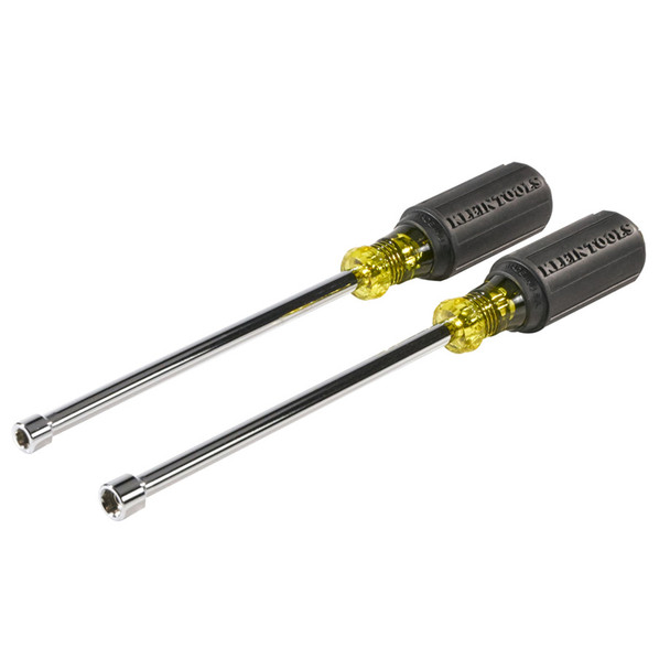 Klein Tools Magnetic Tip Nut Driver Pair 1/4" and 5/16" Hex angle view