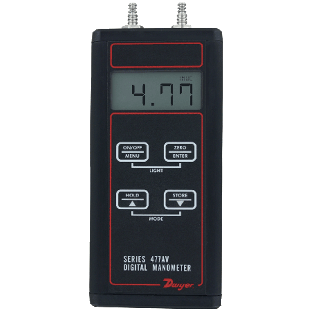 Dwyer 477AV-3 Handheld Digital Manometer (0 - 200 IWC (7.2 PSI))