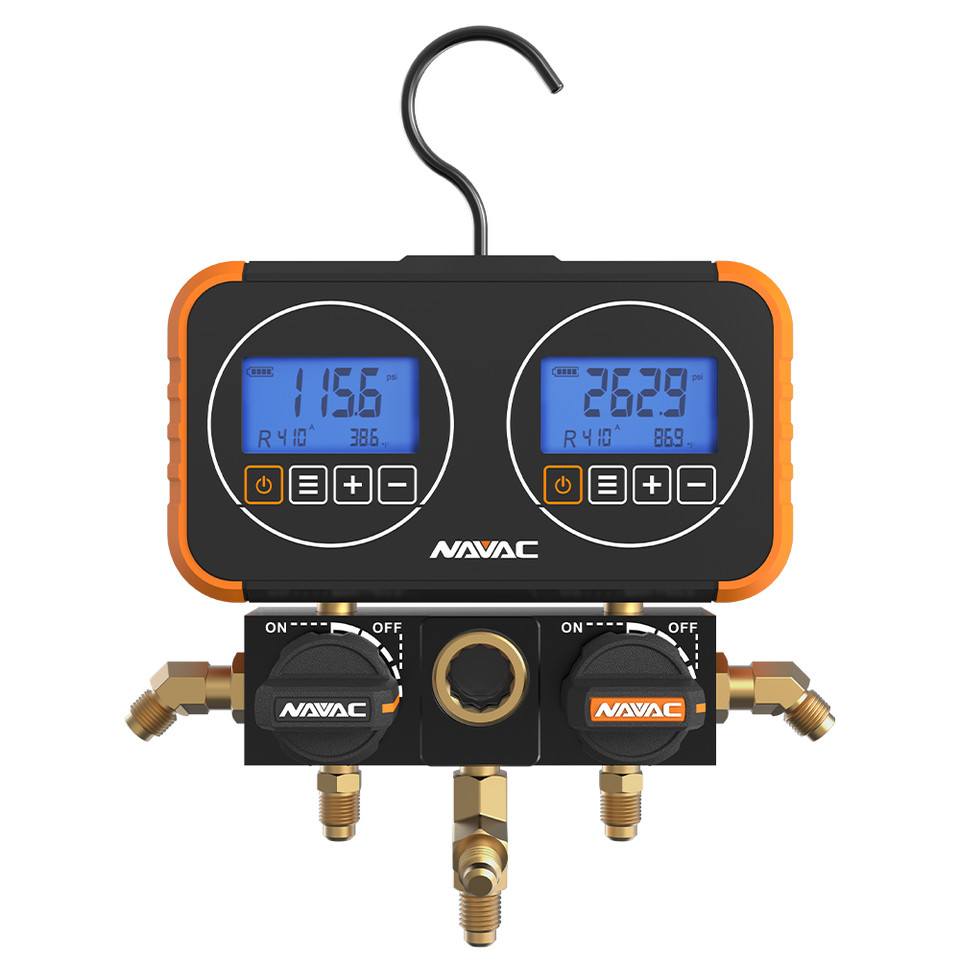 NAVAC N2D72 Flex72 Digital Manifold Gauge for 72 Refrigerants A2L