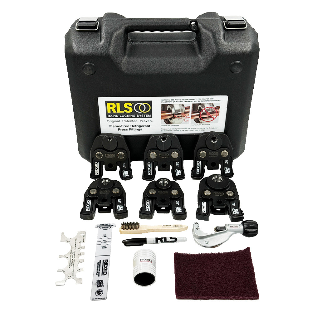 RIDGID RLS Refrigerant Copper Press Residential 6 Jaw Kit - 1/4