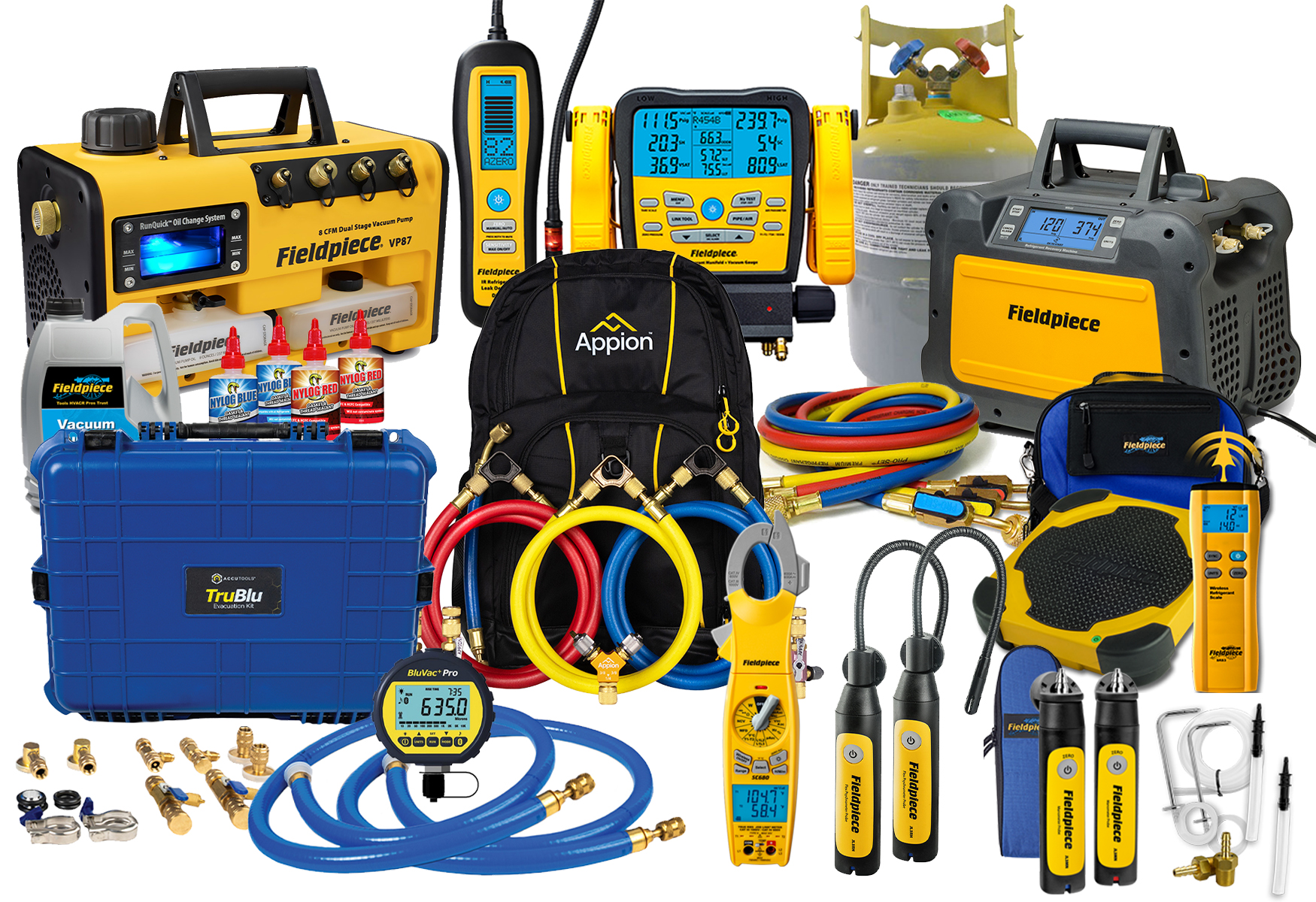 TruTech Tools Complete Vacuum, Recovery, and Commissioning Kit