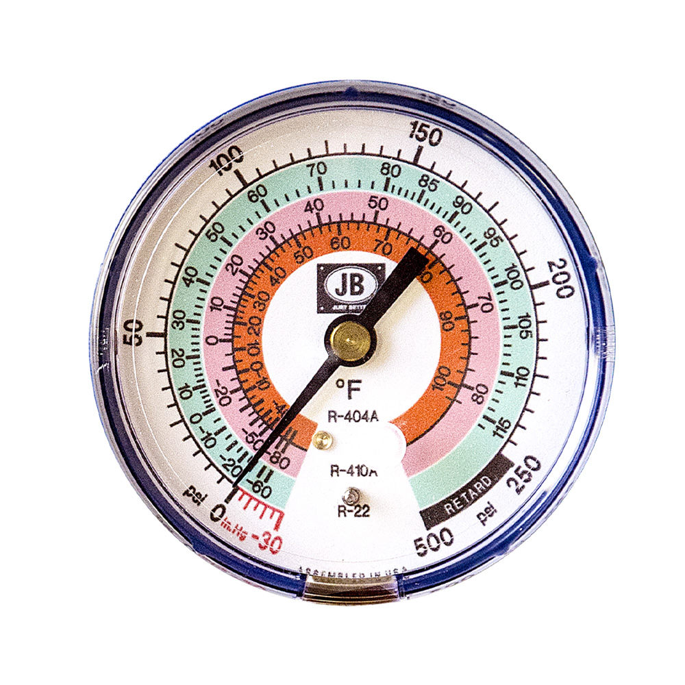 JB M2-820L LED Illuminated Manifold Gauge 3-1/8