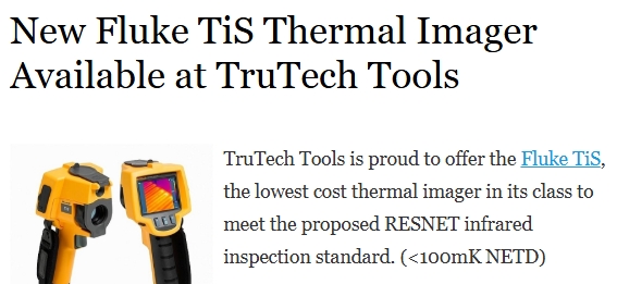 New Fluke TiS Thermal Imager Available at TruTech Tools - TruTech Tools ...