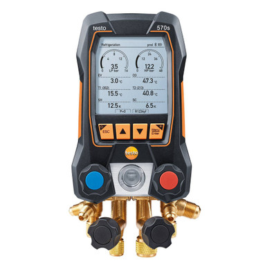 Testo 570s Smart Digital Manifold with Bluetooth and 4-Way Valve Block
