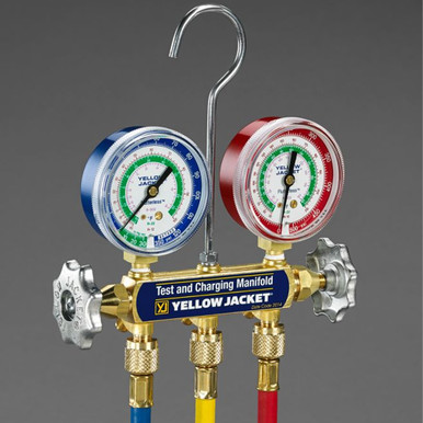 Yellow Jacket 41215 Series 41 2-Valve Refrigerant Manifold 2-1/2