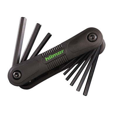 Hilmor 1839048 SAE Inch Folding Hex Key Set 9 Sizes (9/64