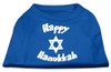 Happy Hanukkah Screen Print Shirt - Blue