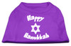 Happy Hanukkah Screen Print Shirt - Purple