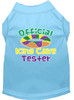 King Cake Taster Screen Print Mardi Gras Dog Shirt - Baby Blue