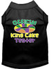 King Cake Taster Screen Print Mardi Gras Dog Shirt - Black