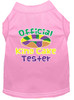 King Cake Taster Screen Print Mardi Gras Dog Shirt - Light Pink