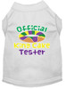 King Cake Taster Screen Print Mardi Gras Dog Shirt - White