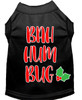 Bah Humbug Screen Print Dog Shirt - Black