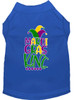 Mardi Gras King Screen Print Dog Shirt - Blue