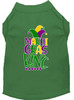 Mardi Gras King Screen Print Dog Shirt - Green
