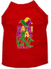 Mardi Gras King Screen Print Dog Shirt - Red