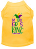 Mardi Gras King Screen Print Dog Shirt - Yellow