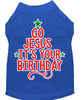 Go Jesus Screen Print Dog Shirt - Blue