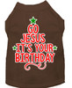 Go Jesus Screen Print Dog Shirt - Brown