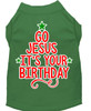 Go Jesus Screen Print Dog Shirt - Green