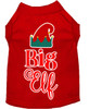 Big Elf Screen Print Dog Shirt - Red