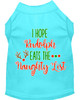 Hope Rudolph Eats Naughty List Screen Print Dog Shirt - Aqua