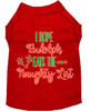 Hope Rudolph Eats Naughty List Screen Print Dog Shirt - Red