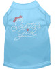 Santa's Girl Rhinestone Dog Shirt - Baby Blue