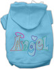 Technicolor Angel Rhinestone Pet Hoodie - Baby Blue