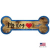 Los Angeles Dodgers Distressed Dog Bone Wooden Sign