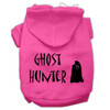 Ghost Hunter Screen Print Pet Hoodies - Bright Pink With Black Lettering