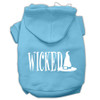 Wicked Screen Print Pet Hoodies - Baby Blue