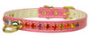 # 26 1 Row Confetti Dog Collar - Pink