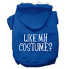 Like My Costume? Screen Print Pet Hoodies - Blue