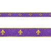 Purple Fleur de Lis 1/2, 3/4 & 1.25 inch Dog & Cat Collar, Harness