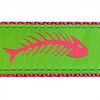 Fishbones Pink & Green Dog Collars