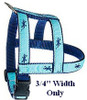 Aqua Starfish 3/4 & 1.25 inch Dog Collar, Harness.